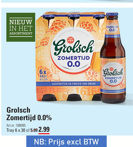 Grolsch   alcoholvrij bier folder aanbieding bij  Sligro - details