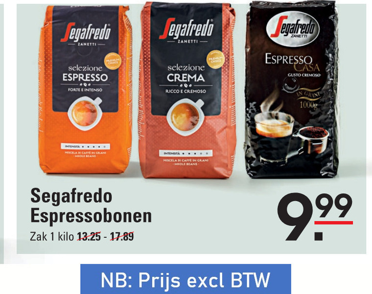 Segafredo   koffiebonen folder aanbieding bij  Sligro - details