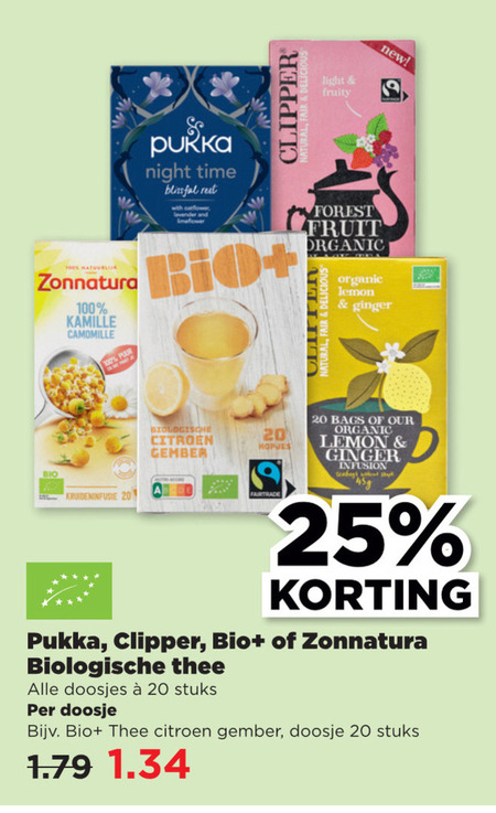 Bio Plus   thee folder aanbieding bij  Plus Vandaag - details