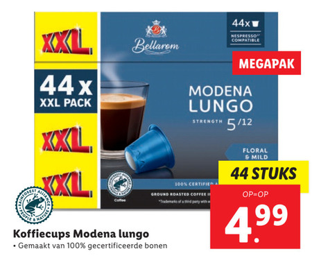 Bellarom   koffiecups folder aanbieding bij  Lidl - details