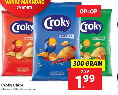 Croky   chips folder aanbieding bij  Lidl - details