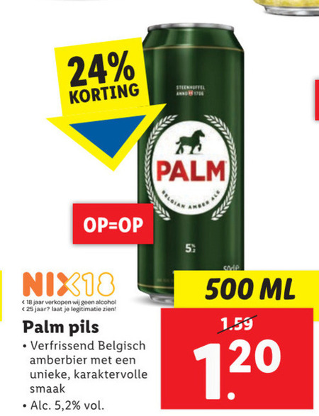 Palm Speciale   blikje bier folder aanbieding bij  Lidl - details