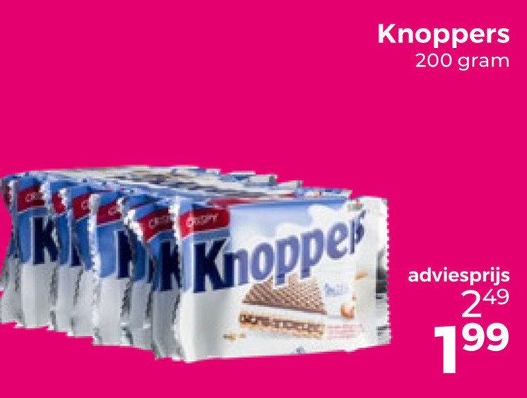 Knoppers   wafels folder aanbieding bij  Trekpleister - details