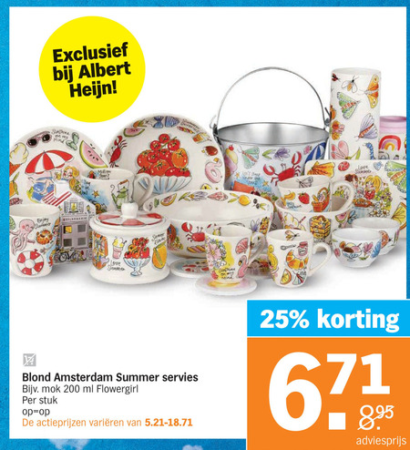 Blond Amsterdam   servies folder aanbieding bij  Albert Heijn - details