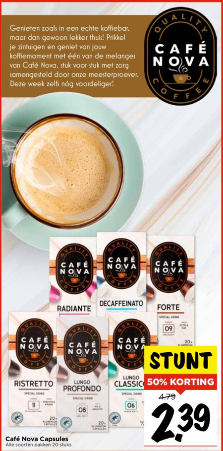 Cafe Nova   koffiecups folder aanbieding bij  Vomar - details