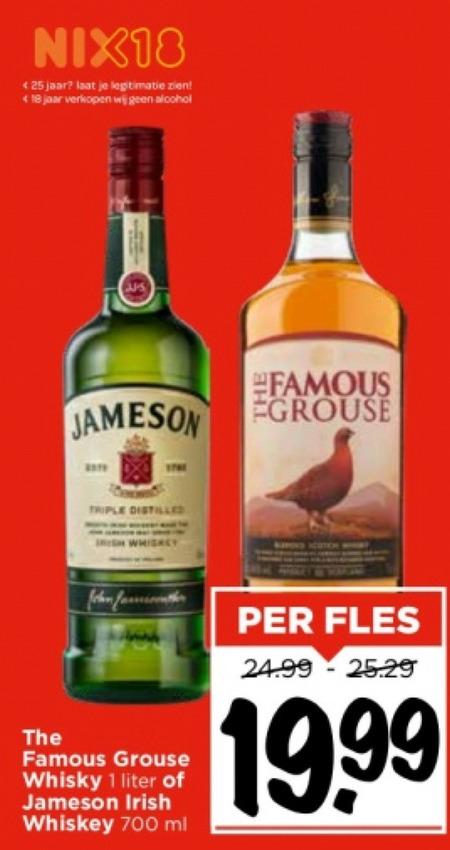 Famous Grouse   whisky folder aanbieding bij  Vomar - details