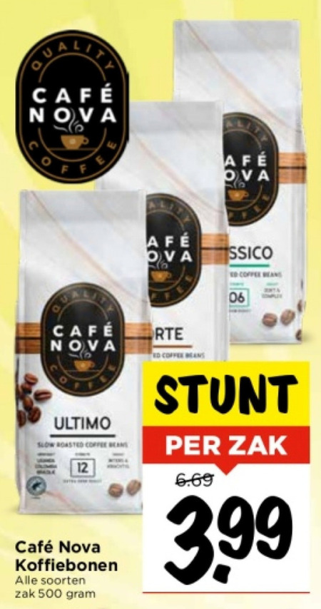 Cafe Nova   koffiebonen folder aanbieding bij  Vomar - details