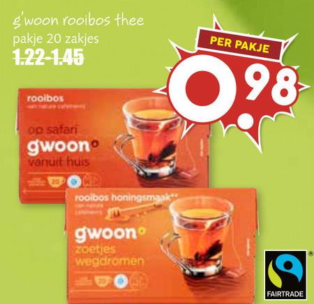 Gwoon   thee folder aanbieding bij  MCD Supermarkt Basis - details