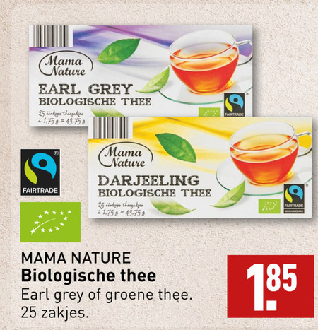 Mama Natuur   thee folder aanbieding bij  Aldi - details