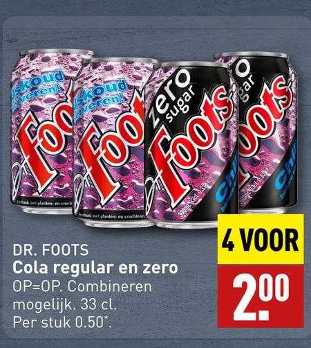 Dr Foots   cola folder aanbieding bij  Aldi - details