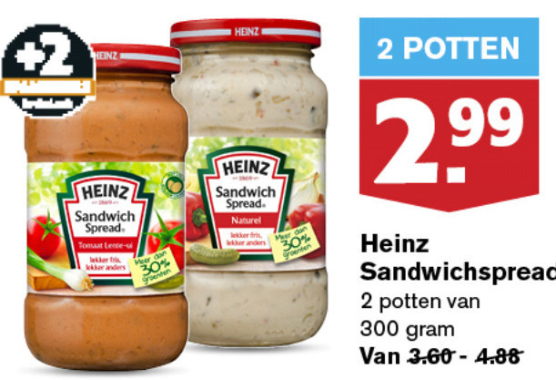 Heinz   sandwich spread folder aanbieding bij  Hoogvliet - details