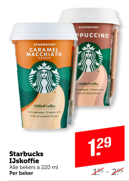 Starbucks   ijskoffie folder aanbieding bij  Coop - details