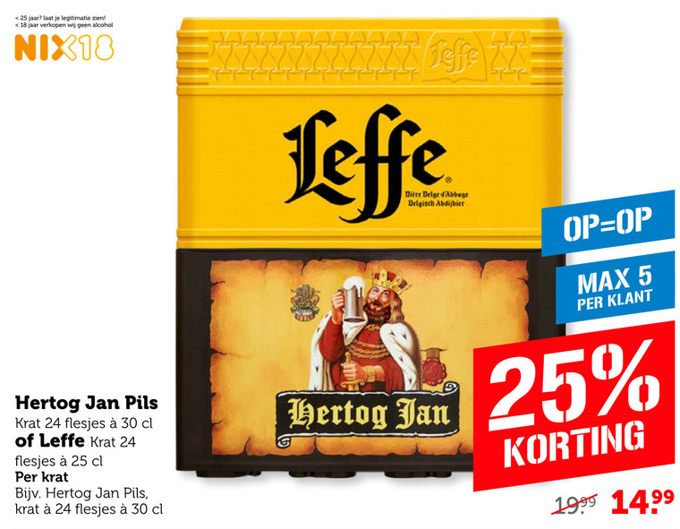 Hertog Jan   krat bier folder aanbieding bij  Coop - details