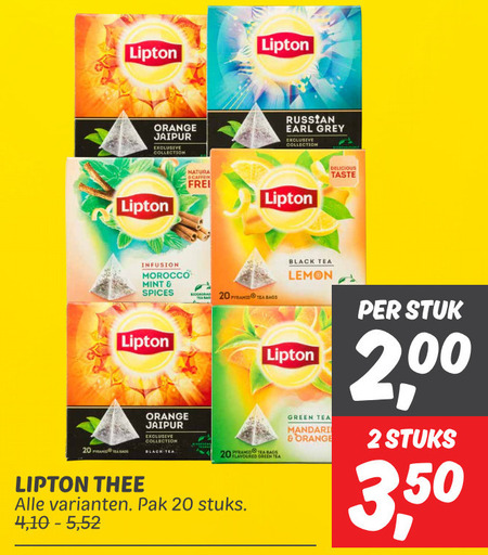 Lipton   thee folder aanbieding bij  Dekamarkt - details