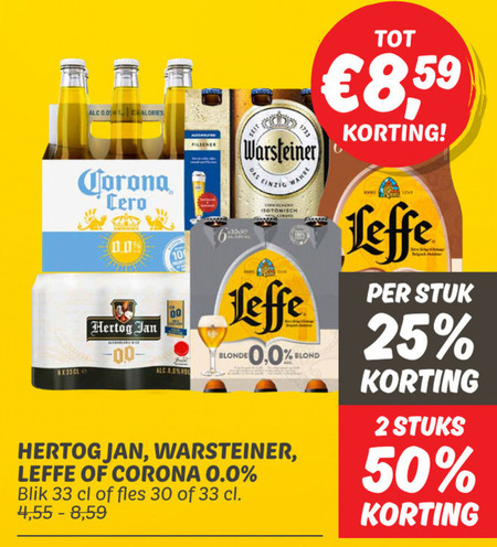 Leffe   alcoholvrij bier folder aanbieding bij  Dekamarkt - details