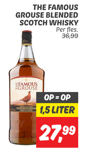 Famous Grouse   whisky folder aanbieding bij  Dekamarkt - details