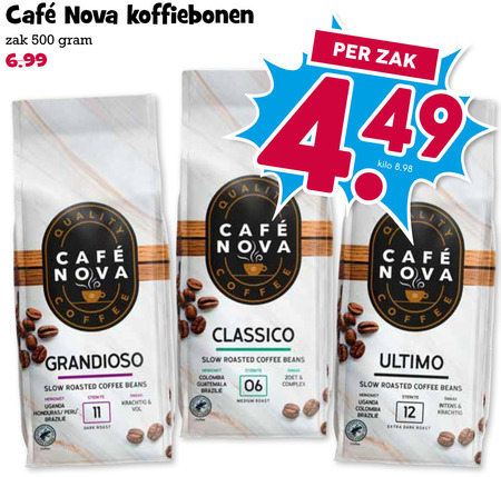 Cafe Nova   koffiebonen folder aanbieding bij  Boons Markt - details