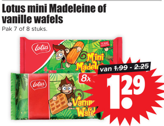 Lotus   koek, wafels folder aanbieding bij  Dirk - details