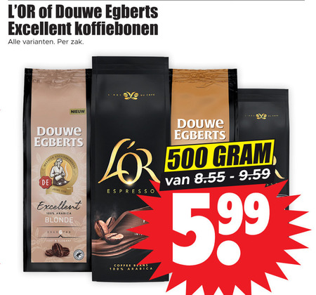 Douwe Egberts L Or   koffiebonen folder aanbieding bij  Dirk - details