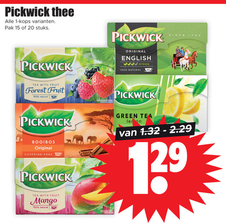 Pickwick   thee folder aanbieding bij  Dirk - details