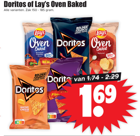 Doritos   chips folder aanbieding bij  Dirk - details