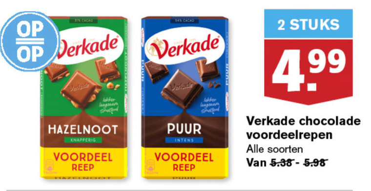 Verkade   chocolade folder aanbieding bij  Hoogvliet - details