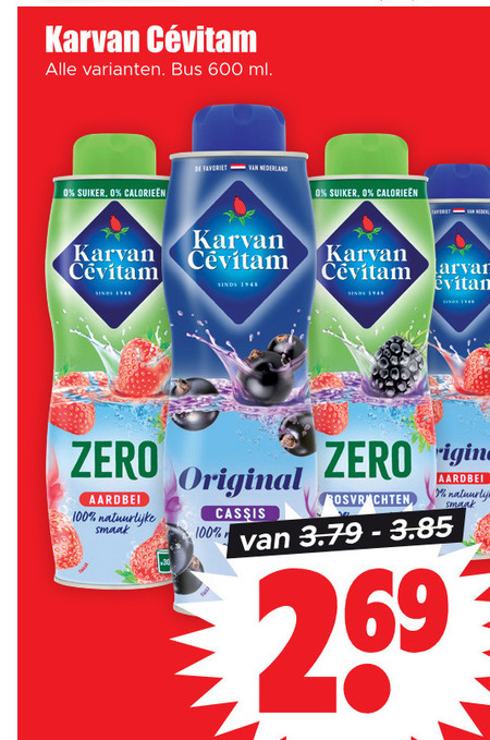 Karvan Cevitam   limonadesiroop folder aanbieding bij  Dirk - details