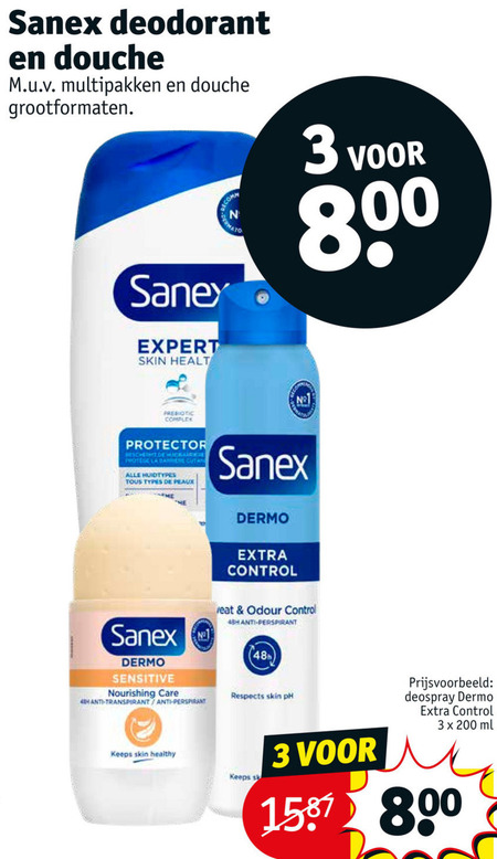 Sanex   deodorant, douchegel folder aanbieding bij  Kruidvat - details