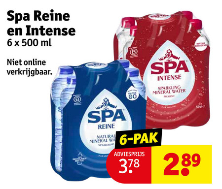 Spa   mineraalwater folder aanbieding bij  Kruidvat - details