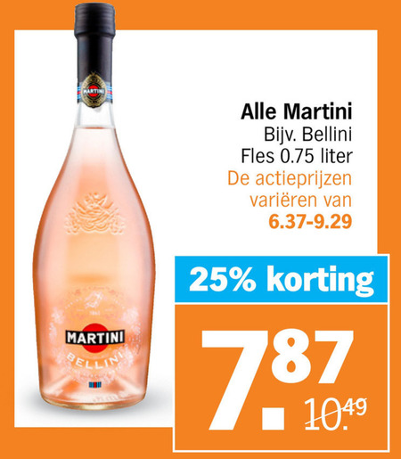 Martini   prosecco folder aanbieding bij  Albert Heijn - details