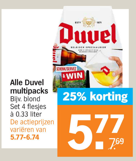 Duvel   speciaalbier folder aanbieding bij  Albert Heijn - details