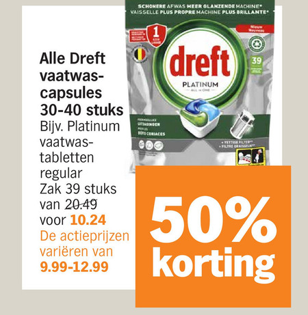 Dreft   vaatwasmiddel folder aanbieding bij  Albert Heijn - details