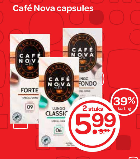 Cafe Nova   koffiecups folder aanbieding bij  Spar - details