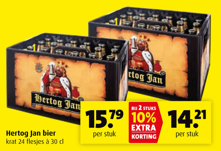 Hertog Jan   krat bier folder aanbieding bij  Boni - details