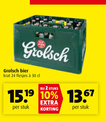 Grolsch   krat bier folder aanbieding bij  Boni - details