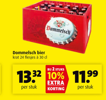 Dommelsch   krat bier folder aanbieding bij  Boni - details