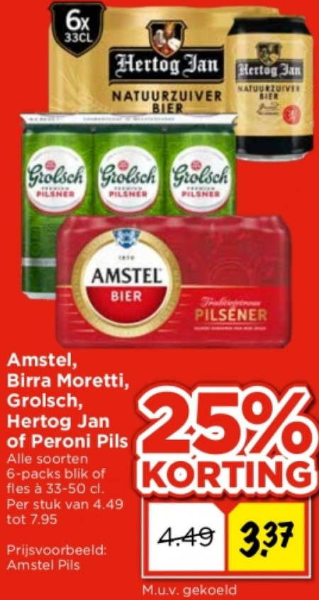 Grolsch   blikje bier folder aanbieding bij  Vomar - details