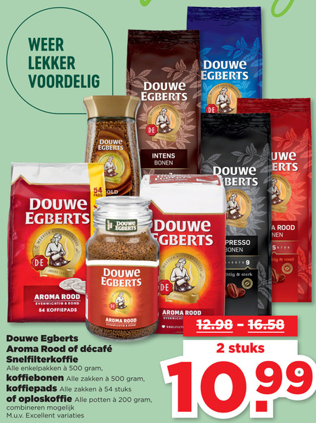 Douwe Egberts   koffiebonen, koffie folder aanbieding bij  Plus Vandaag - details