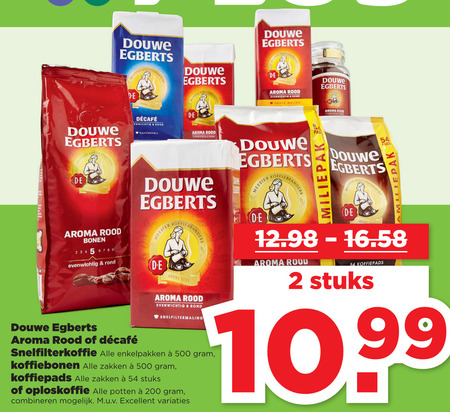 Douwe Egberts   koffiepad, koffiebonen folder aanbieding bij  Plus - details