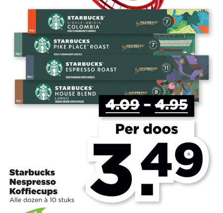 Starbucks   koffiecups folder aanbieding bij  Plus - details