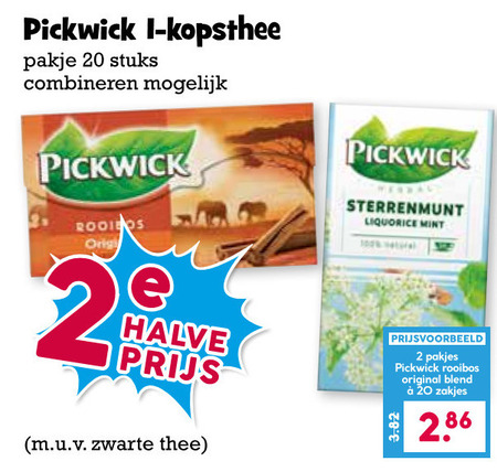 Pickwick   thee folder aanbieding bij  Boons Markt - details