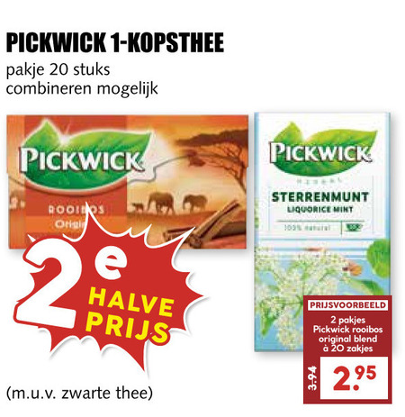 Pickwick   thee folder aanbieding bij  MCD Supermarkt Basis - details