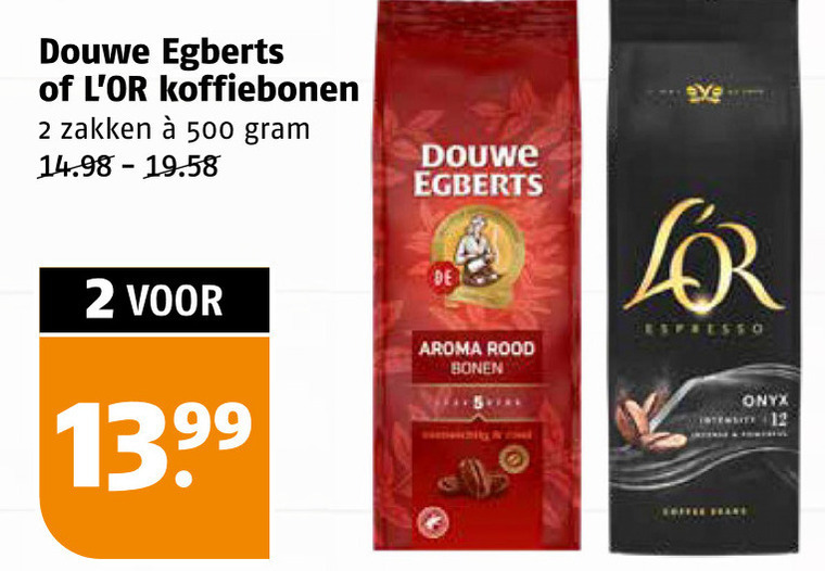 Douwe Egberts L Or   koffiebonen folder aanbieding bij  Poiesz - details