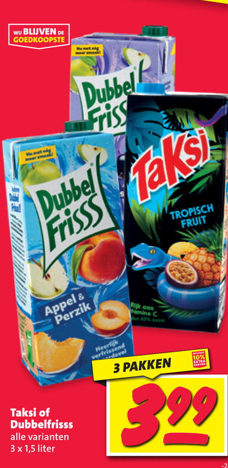 Dubbelfrisss   fruitdrank folder aanbieding bij  Nettorama - details