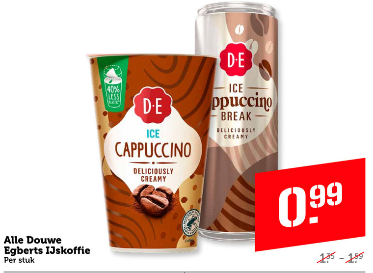 Douwe Egberts   ijskoffie folder aanbieding bij  Coop - details