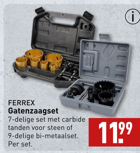 Ferrex   gatenzaagset folder aanbieding bij  Aldi - details