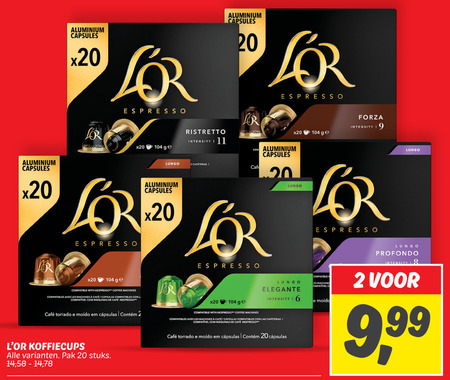 Douwe Egberts L Or   koffiecups folder aanbieding bij  Dekamarkt - details