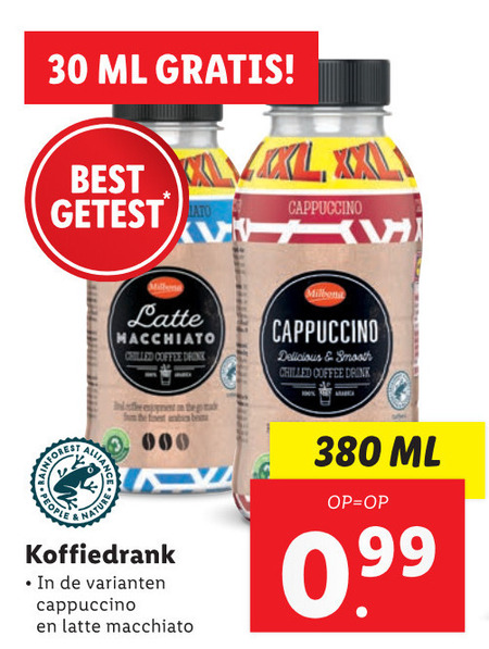 Milbona   ijskoffie folder aanbieding bij  Lidl - details