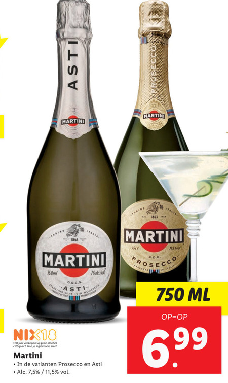 Martini   prosecco folder aanbieding bij  Lidl - details