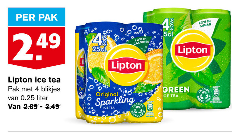 Lipton   ice tea folder aanbieding bij  Hoogvliet - details